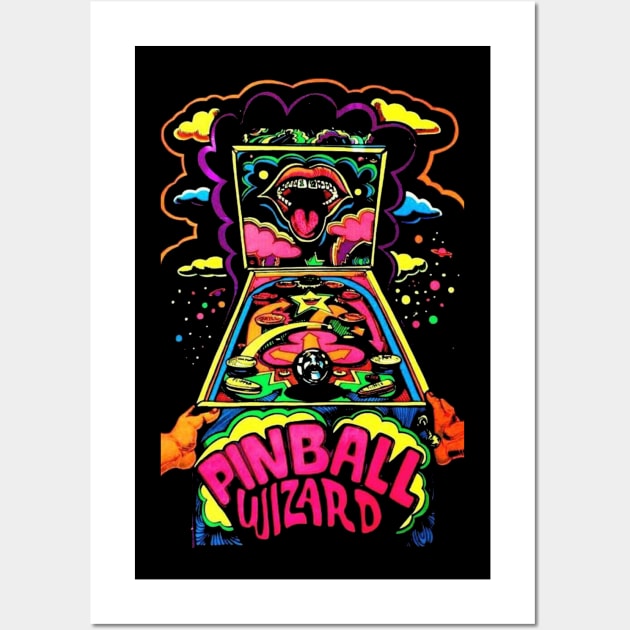 PINBALL WIZARD MERCH VTG Wall Art by Creepy Tees